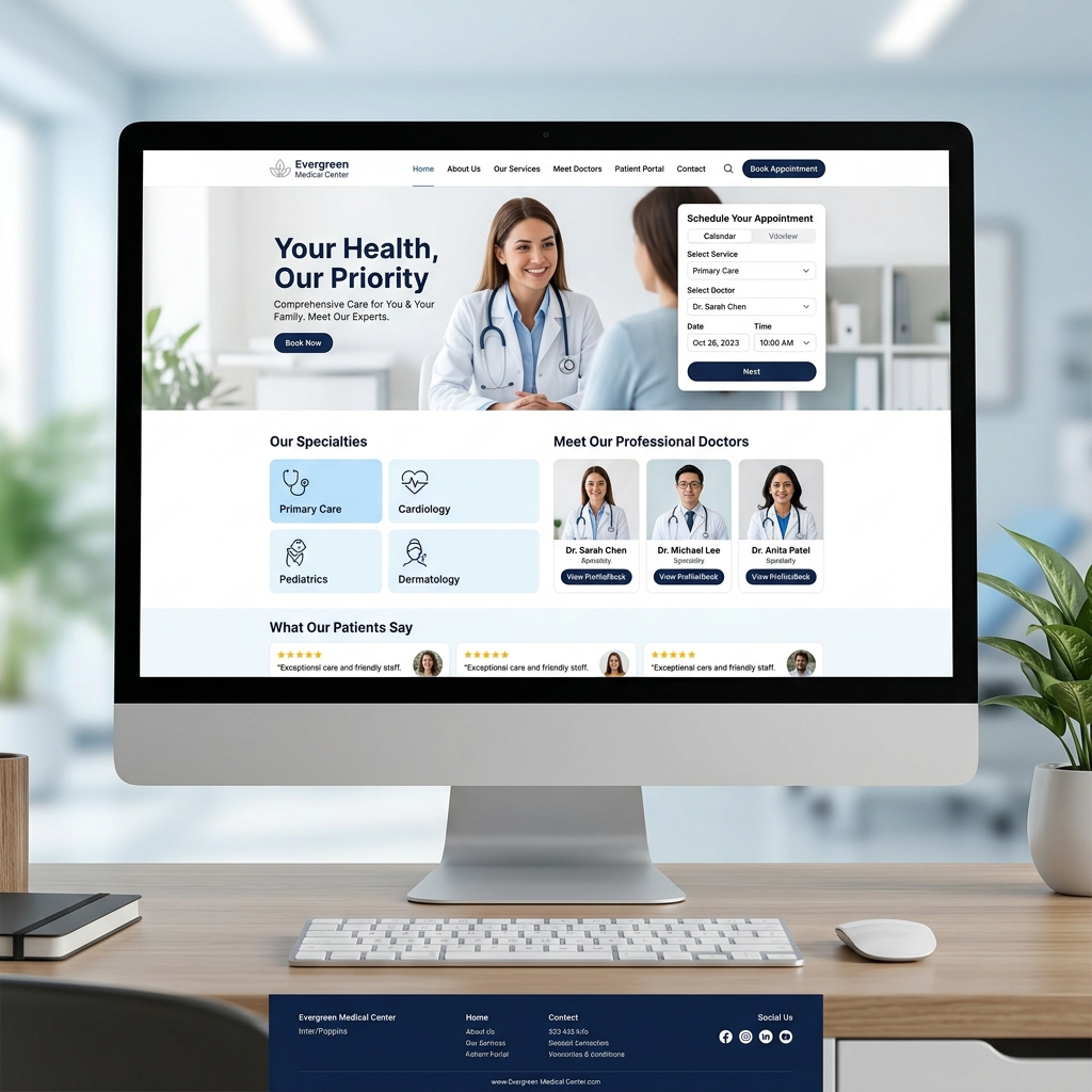 Doctor Website Mockup