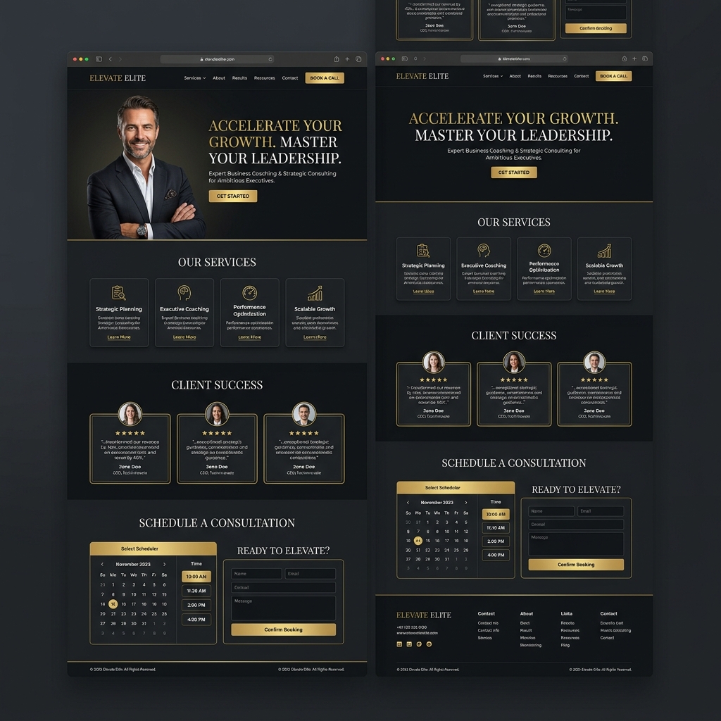 Coaching Website Mockup